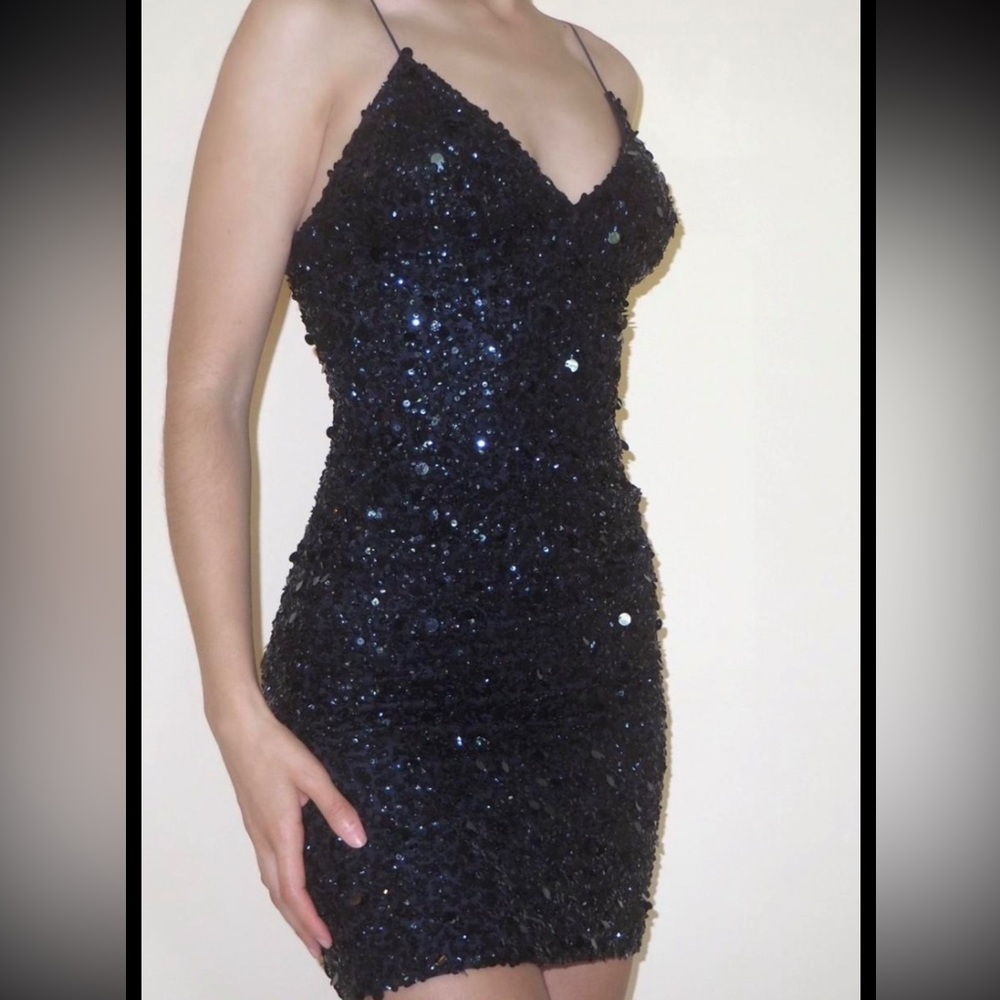 Adrianna Papell Midnight Sequin Dress